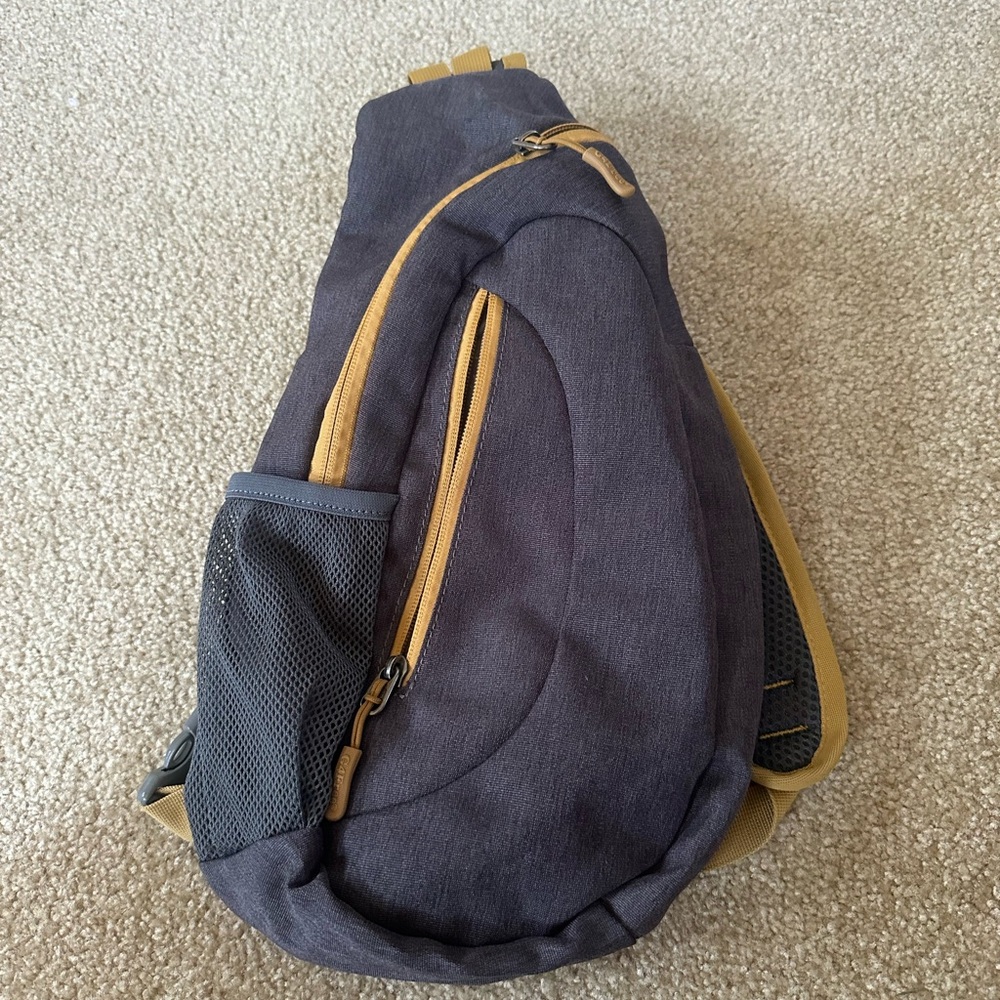 Chic Navy and Tan Crossbody Bag